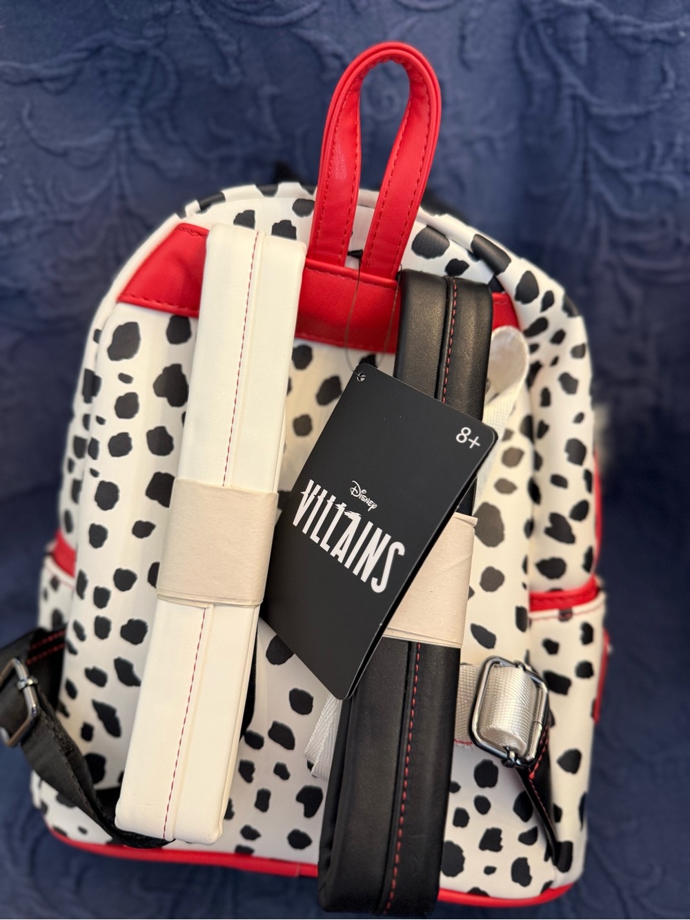 Cruella Dalmatian Graphic Faux-Fur Backpack - Black & White - Picture 5 of 11
